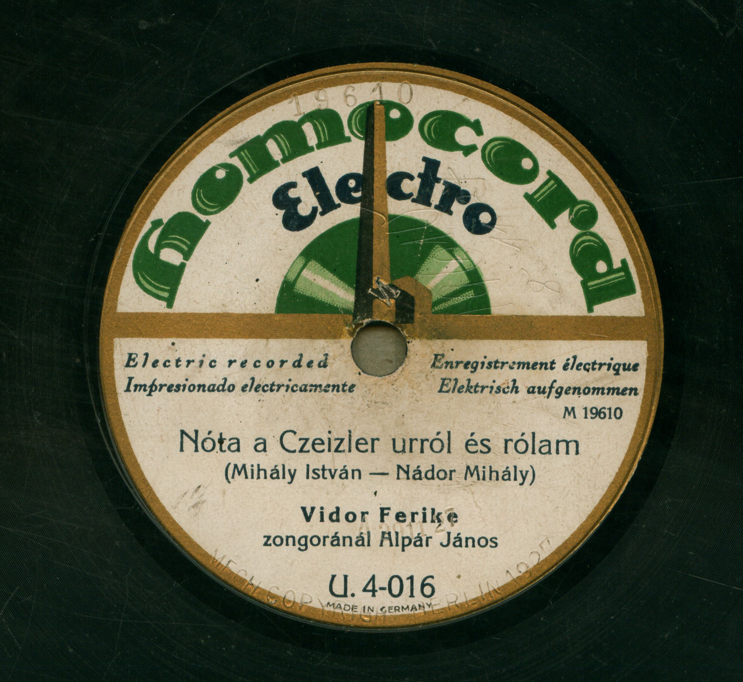 Nóta a Czeizler urról és rólam[!]